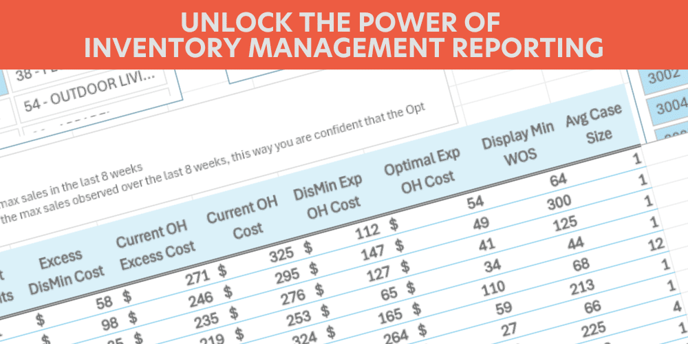 Inventory management reporting